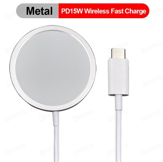 WLMLBU 15W Mag. drahtl. Ladegerät für iPhone 12 Pro Max 12pro Qi Schnellladegerät für iPhone 12 Mini USB C PD Adapter Magsafing