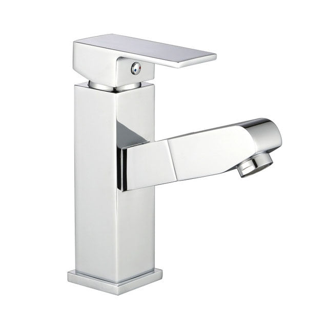 XUNSHINI Bad Küche Waschbecken Wasserhahn - Einzelgriff, herausziehen Spray, heiß und kalt Wasser