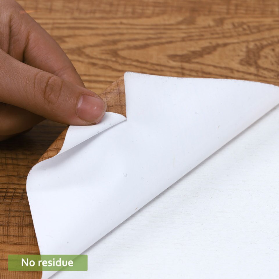 1 pièces autocollant de sol moderne Grain de bois PVC étanche auto-adhésif décoration murale papier peint cuisine maison