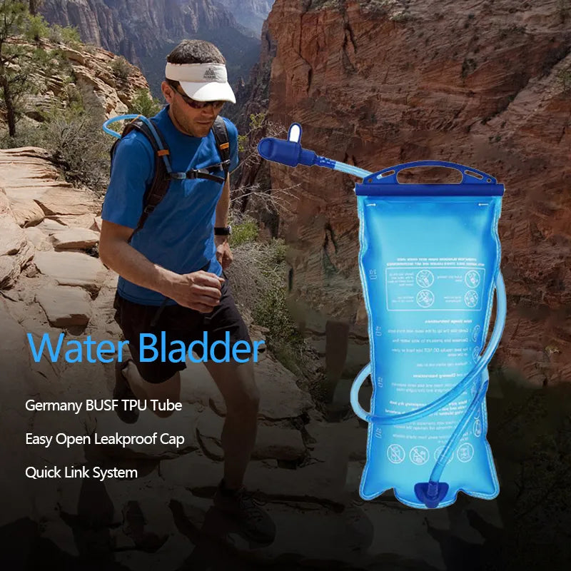 Portable TPU Water Bag 2L Hydration System Camping Hiking Climbing Cycling Foldable Drinking Bag TPU PP PEVA