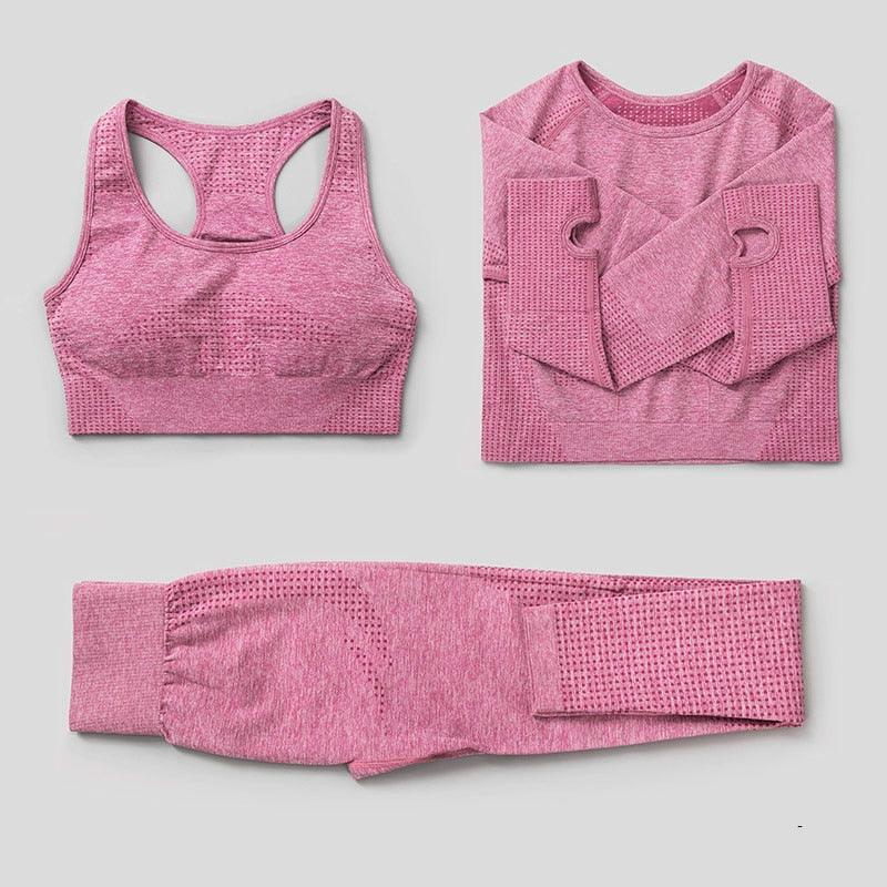 3 Piece Seamless Yoga Set for Women