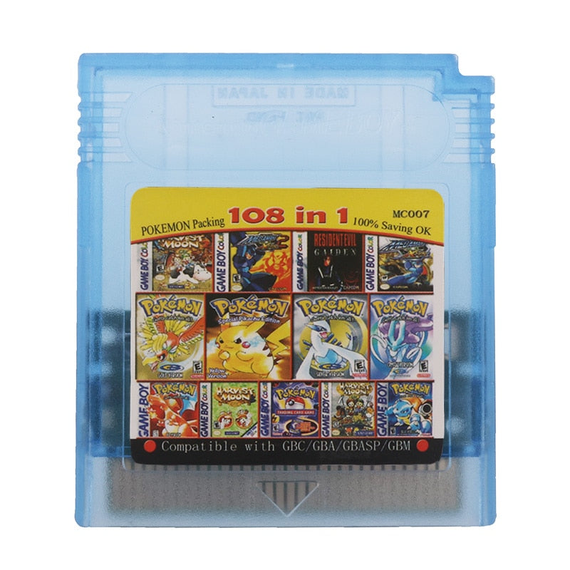 Carte console Nintendo GBC 108 en 1 anglais