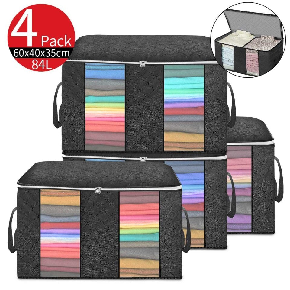 4-teiliges Set Faltbare Kleidung Quilt Lagerung Organizer