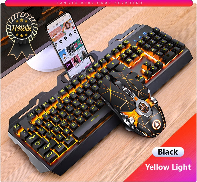 Mechanical Gaming Keyboard & Mouse with RGB LED Backlight