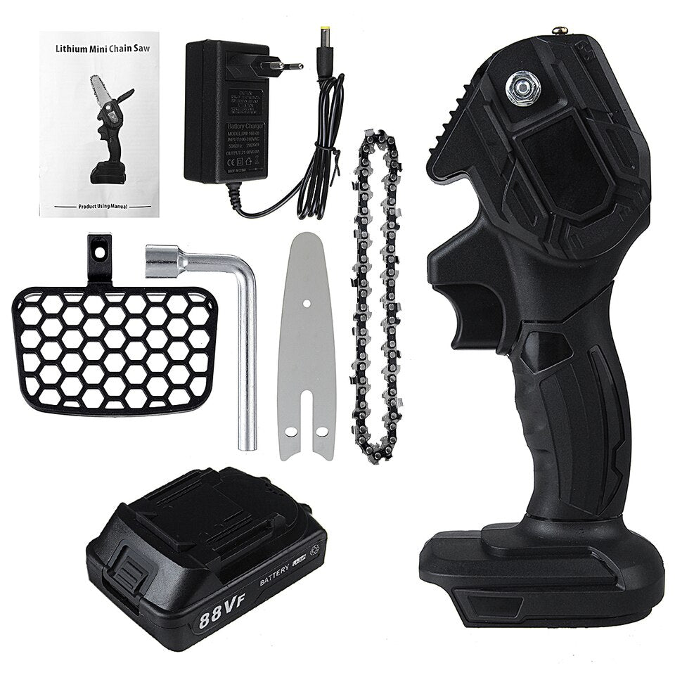 88V 800W Elektro-Mini-Kettensäge Lithium-Akku Baumschnitt Gartenwerkzeug