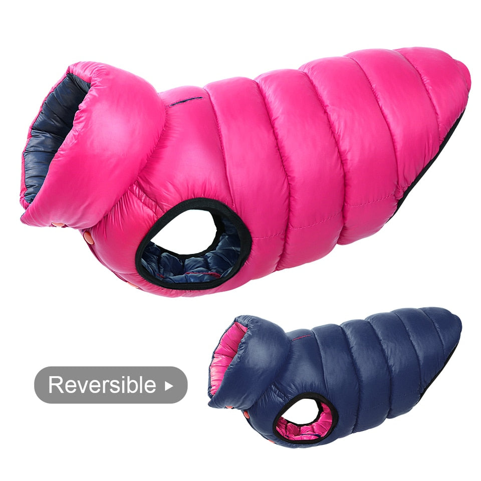 Warme Hundeweste Winter-Reversible