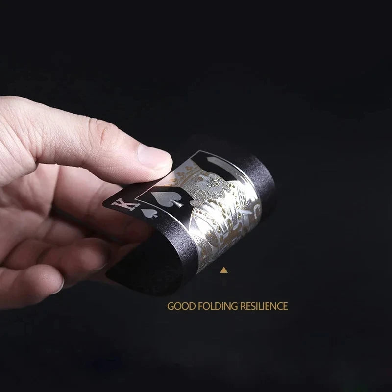 Couleur noir or jeu de cartes jeu de cartes groupe étanche Poker costume magique Dmagic paquet jeu de société cadeau Collection