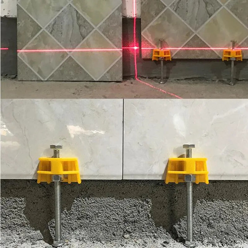10pcs Manuelle Fliesensuchgerät Wandfliesen Regler Höhenverstellung Positionierer Gewinde Rising Bauwerkzeug