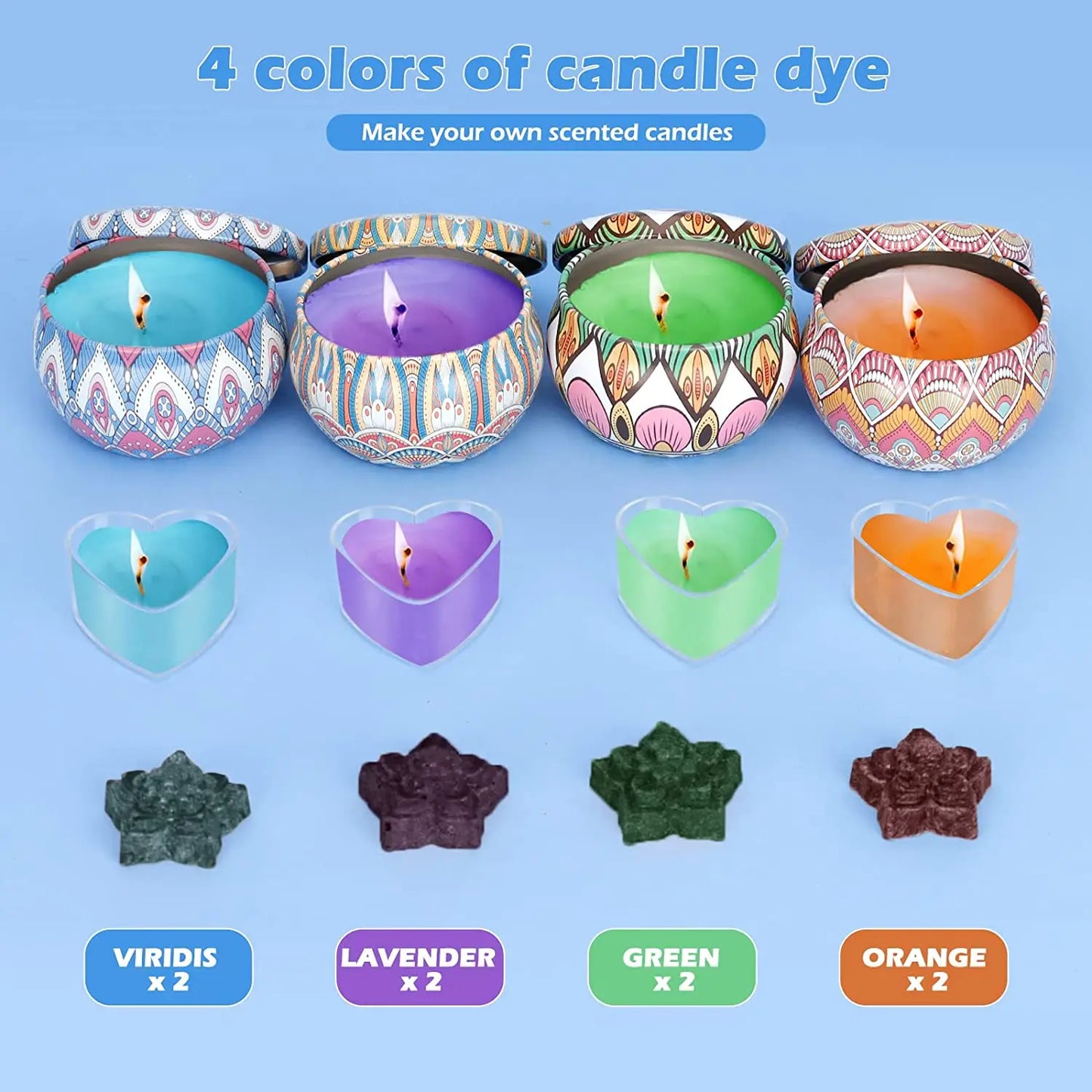 Accessoires de fabrication de bougies, kits de fabrication de bougies en cire de soja pour adultes et enfants débutants, fondeur de cire de 1,3 l, cadeaux de Noël