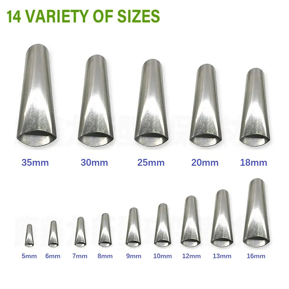 14 pieces sealing nozzles applicator sealant finishing tool stainless steel 14 sizes hand tools