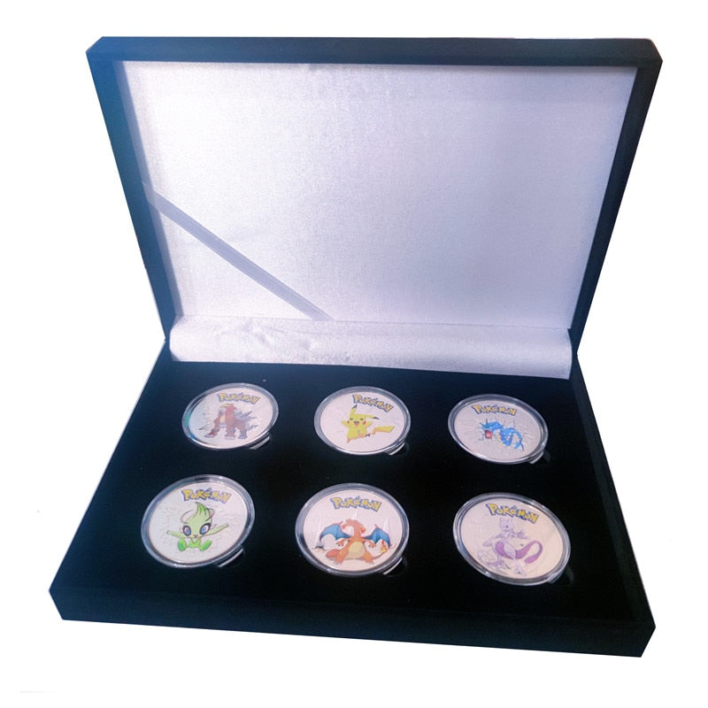 54 pièces carte Pokemon noir or argent anglais cartes GX Vmax jeu Pikachu Charizard pièce en métal doré