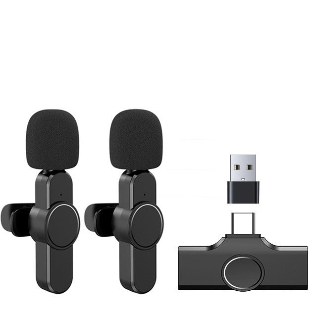 (3-tlg. Set) Kabelloses 360° Lavalier Mikrofon für Handy - Tablets mit Lightning Anschluss + Rauschunterdrückung