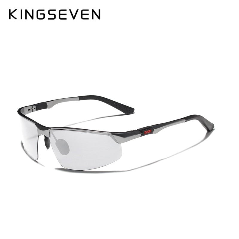 KINGSEVEN Alu Lunettes de Soleil Polarisées Vintage Noir Conduite Oculos De Sol Masculino