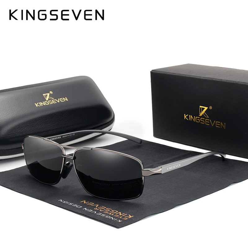 KINGSEVEN Retro Designer Herren Sonnenbrille quadratisch UV400 N7088