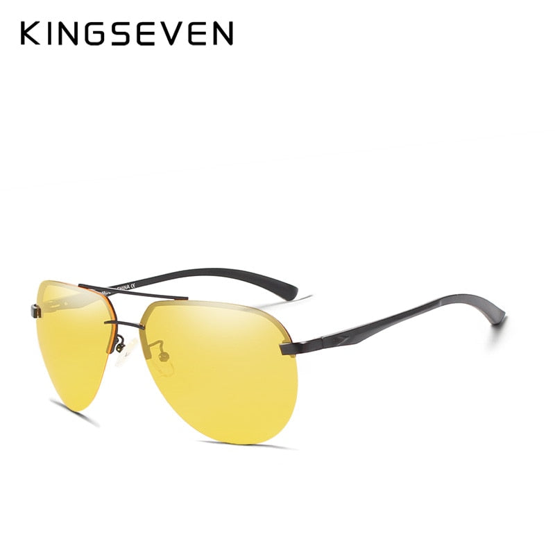KINGSEVEN Sonnenbrille Pilot polarisiert Männer Vintage Metallrahmen Fahrbrille