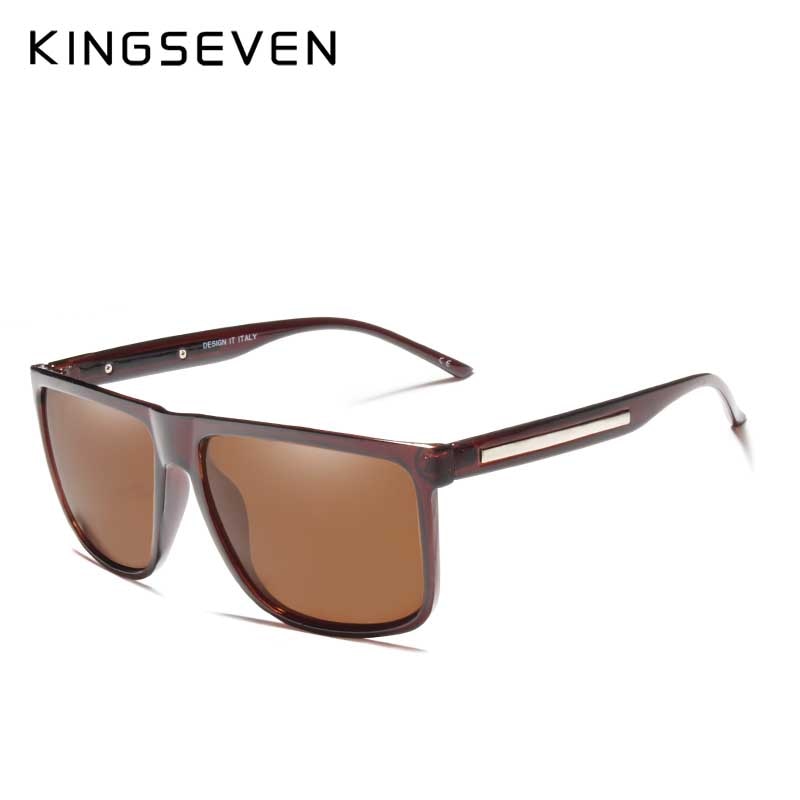 KINGSEVEN Sonnenbrille Männer Polarisiert Vintage TR90 Quadrat Gafas UV400