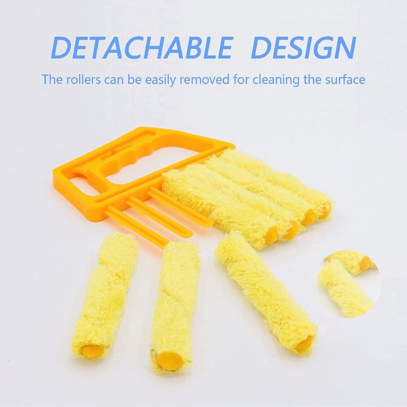 Washable microfiber window cleaning brush for effortless dust removal and blind cleaning