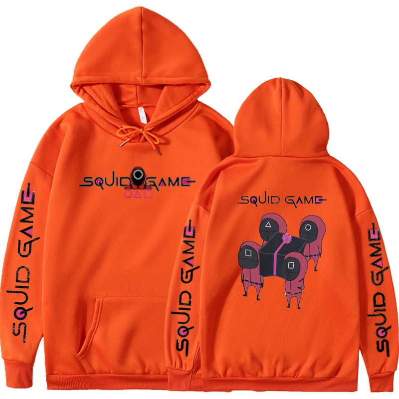 2021 New Squid Game: 6th Round Q Version NPC Coffin Lifting Hoodies &amp; Pulls pour hommes et femmes