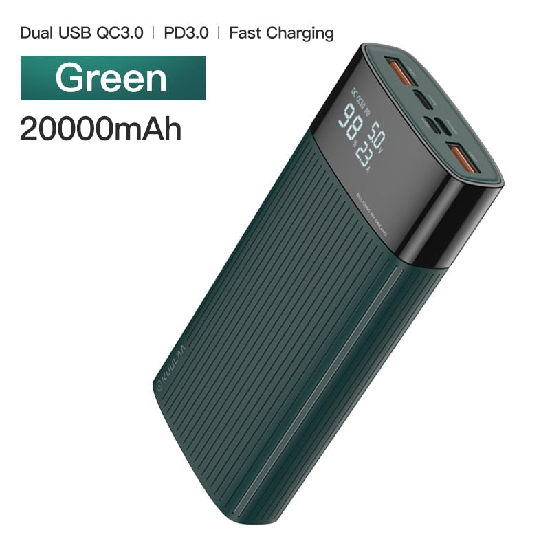 KUULAA Power Bank 20000mAh QC PD 3.0 PoverBank pour Xiaomi Mi 10 9th
