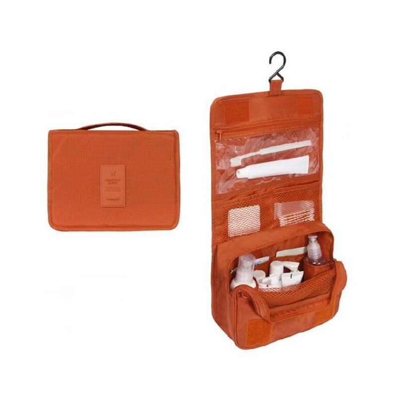 Waterproof hanging toiletry bag