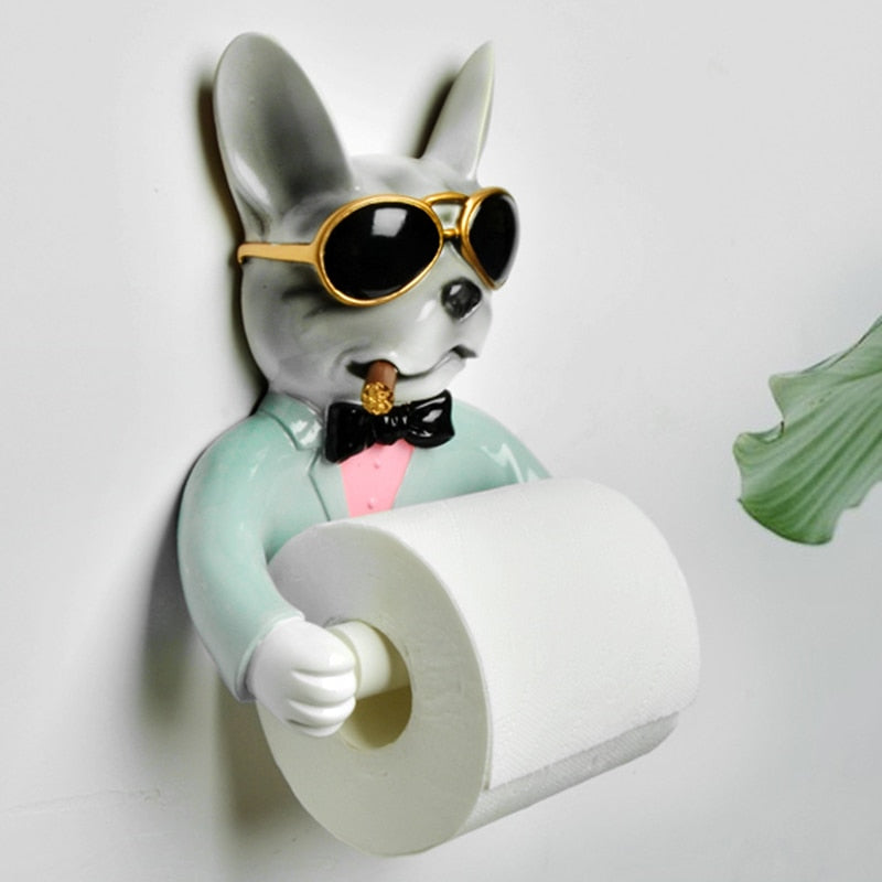 Porte-papier hygiénique avec un motif de chien