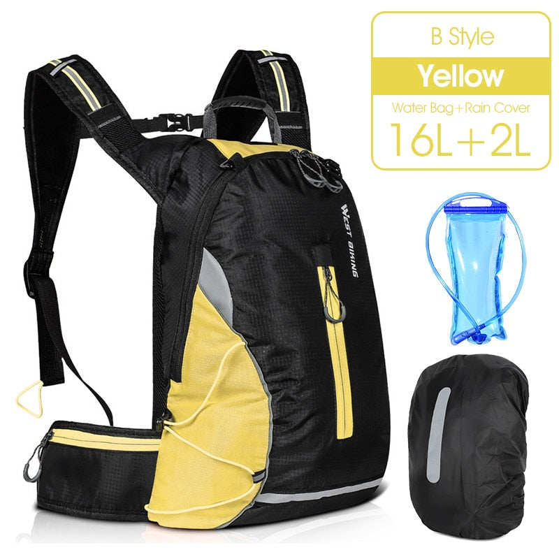 WEST BIKING Wasserdichte Fahrradtasche Portable Reflektierende Sport Radfahren Rucksack Outdoor Wandern Klettern MTB Fahrrad Zubehör