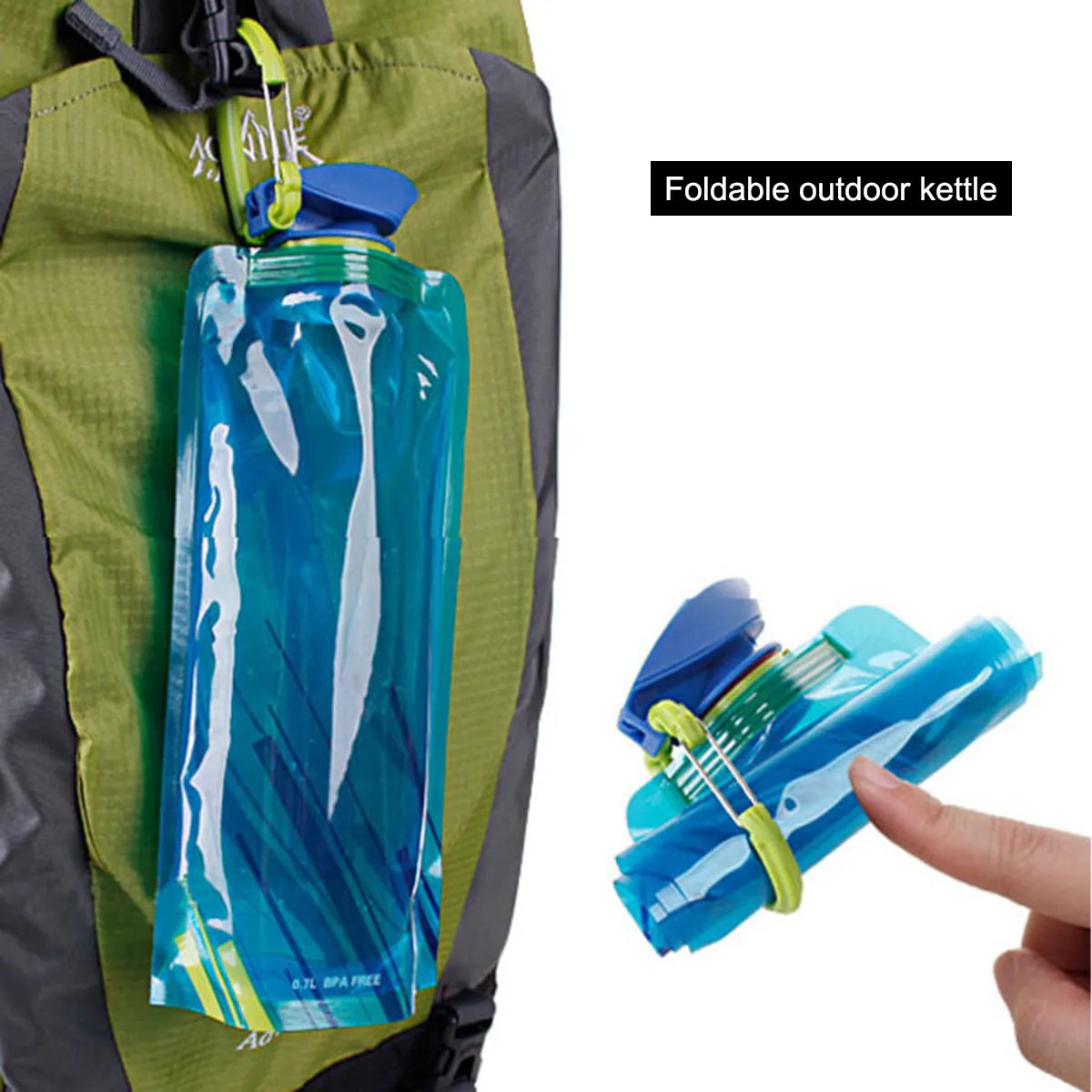 Faltbare Wasserflasche Outdoor Wandern Camping PE Wasser Soft Flask