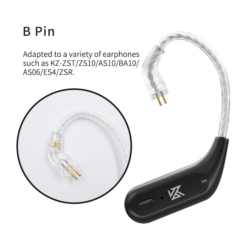 KZ AZ09 Mise à niveau sans fil Bluetooth 5.2 HIFI Earhook C PIN avec étui de chargement