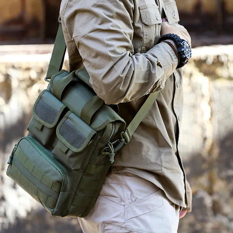 Sac à main tactique pour hommes, sacs à bandoulière militaires pour ordinateur portable, Camouflage Molle chasse Camping Sport XA318D