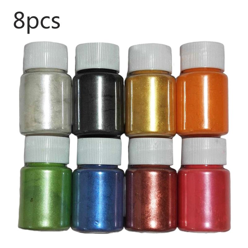 24 pcs bricolage perle mica résine époxy colorant