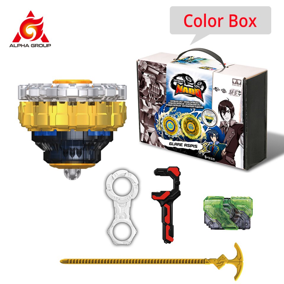 Infinity Nado 3 Riss Serie Metall Nado 2 In1 Split Gyro Battle Spinning Top mit Launcher Kinder Anime Beyblade Spielzeug