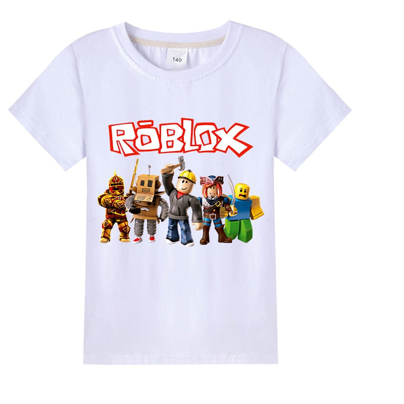 Roblox Mädchen T-Shirt, Cartoon, Sommer, Baumwolle