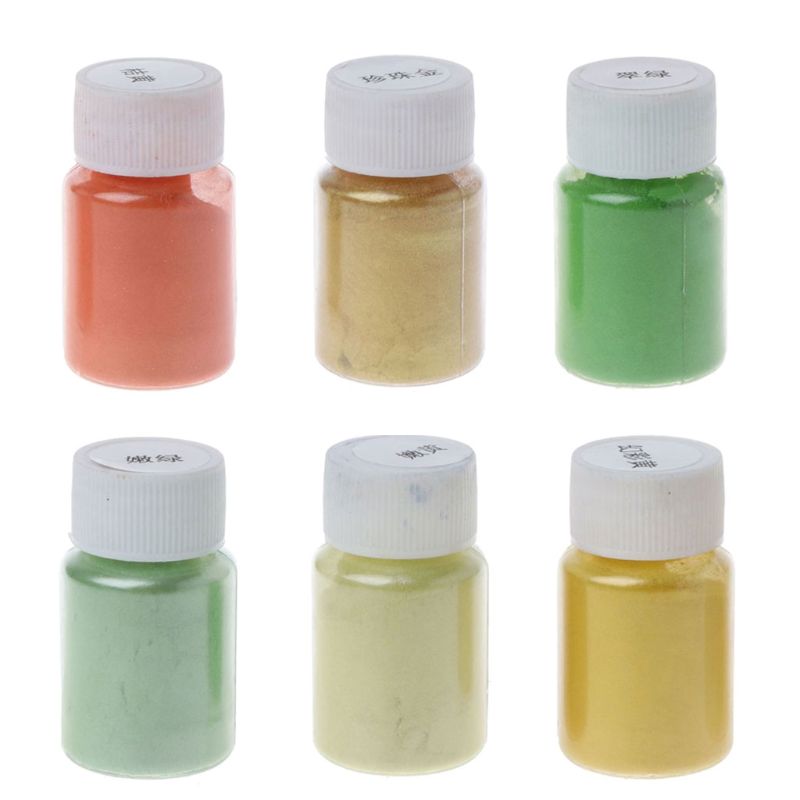 24 pcs bricolage perle mica résine époxy colorant