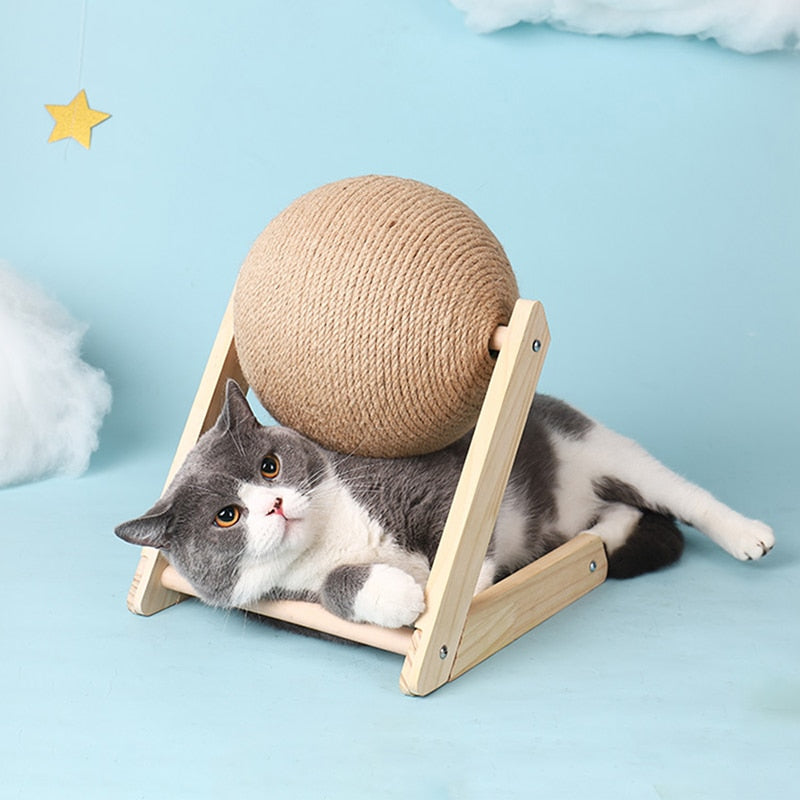 Cat Scratch Ball Toy Sisal Rope Ball Board Meubles pour animaux de compagnie