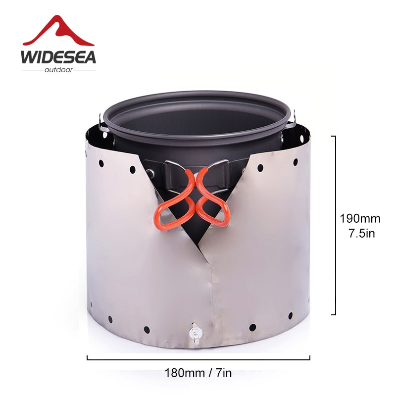 Widesea Titanium Ultraleichter Windschutz für Gasbrenner Campingausrüstung