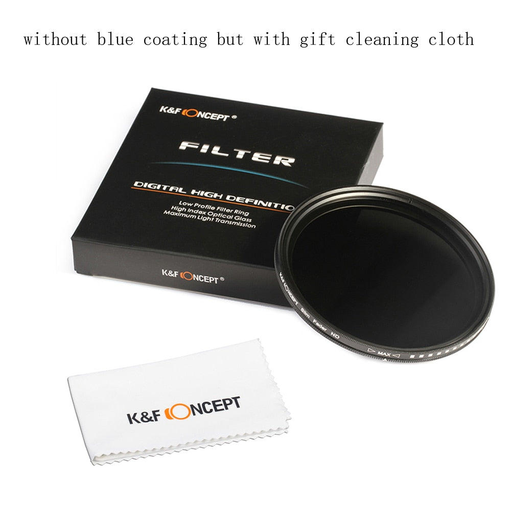 K&F CONCEPT 37-82mm ND2-ND400 ND Filter Fader 49-77mm