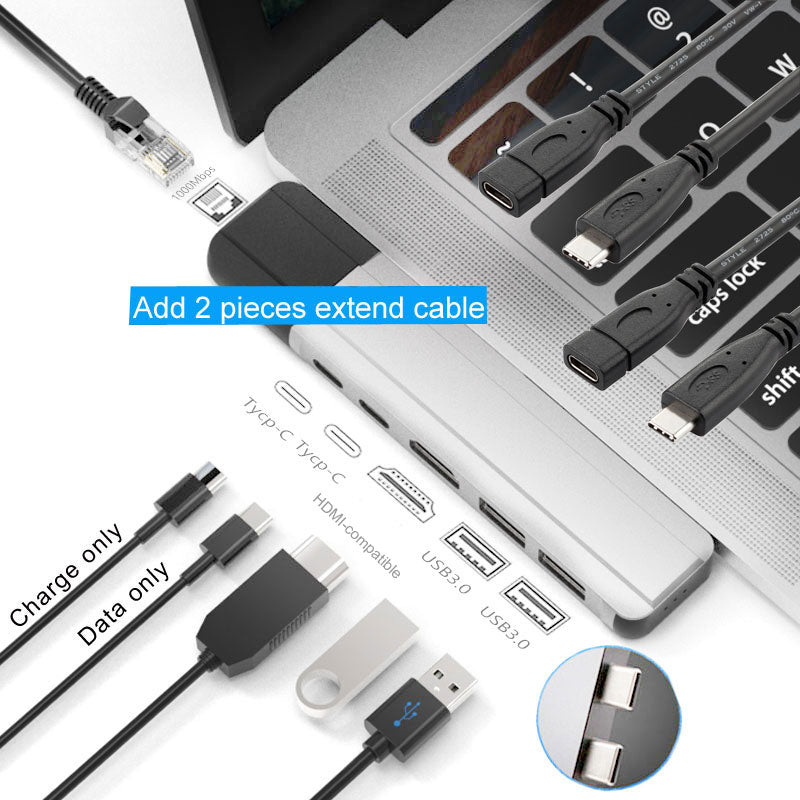 Possible Hub USB C Thunderbolt 3 Dock avec adaptateur HDMI-Rj45 pour MacBook Pro-Air M1