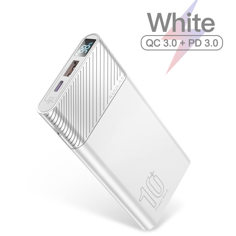 KUULAA Power Bank 10000mAh QC PD 3.0 PoverBank pour Xiaomi Mi 10