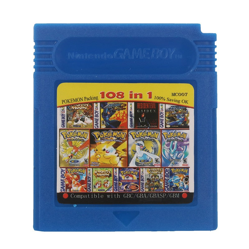 Carte console Nintendo GBC 108 en 1 anglais