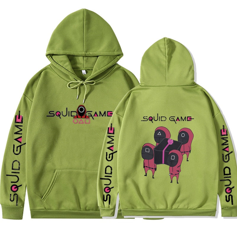 2021 Neue Squid Game: 6. Runde Q-Version NPC Coffin Lifting Hoodies & Pullover für Männer und Frauen