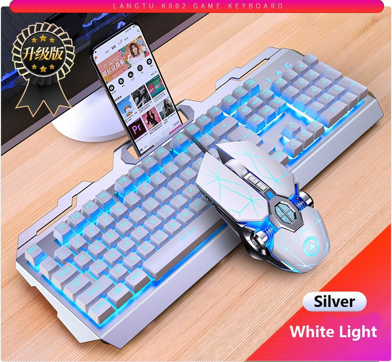 Mechanische Gaming-Tastatur & Maus mit RGB-LED-Hintergrundbeleuchtung