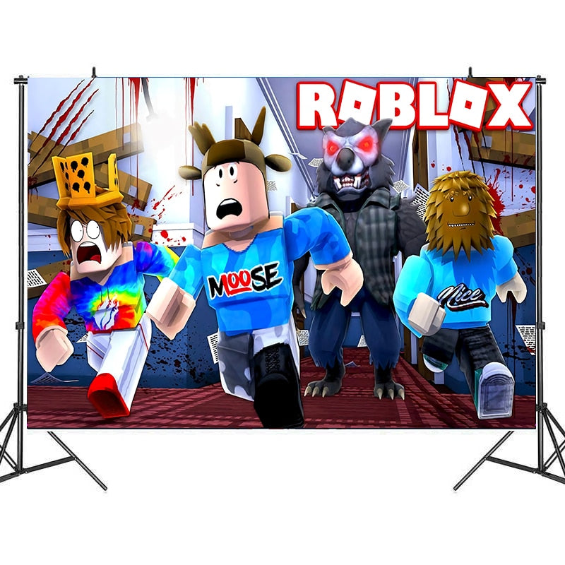 ROBLOX Photo Backgrounds Vinyl Fabric Decoration