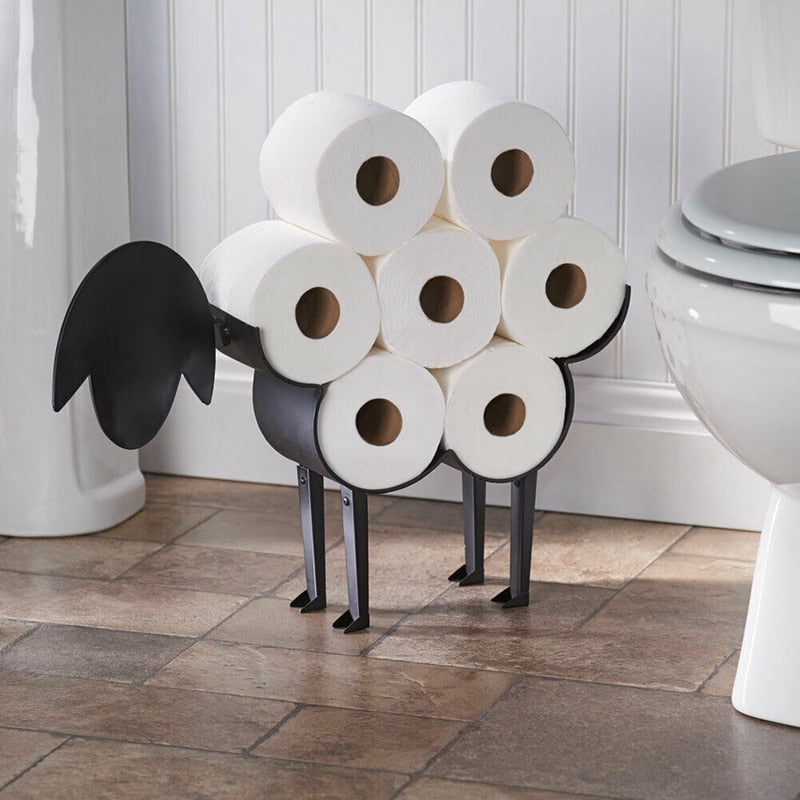 Porte-rouleau de papier toilette mouton - Stockage sur pied