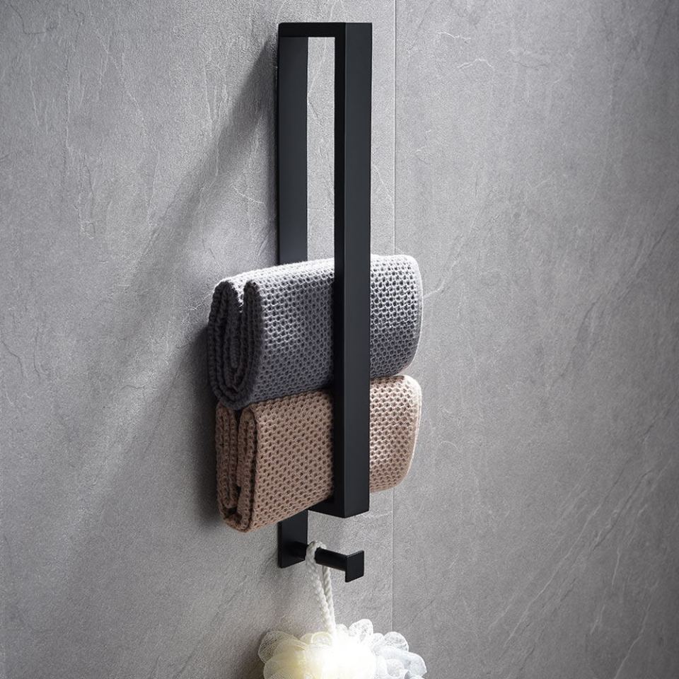 Porte-serviettes en acier inoxydable de 40 cm pour salles de bains et cuisines