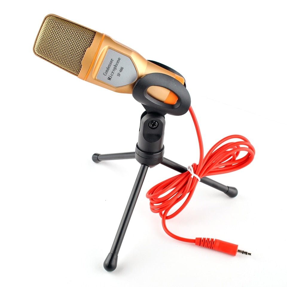 Nouveau microphone à condensateur prise 3,5 mm avec trépied