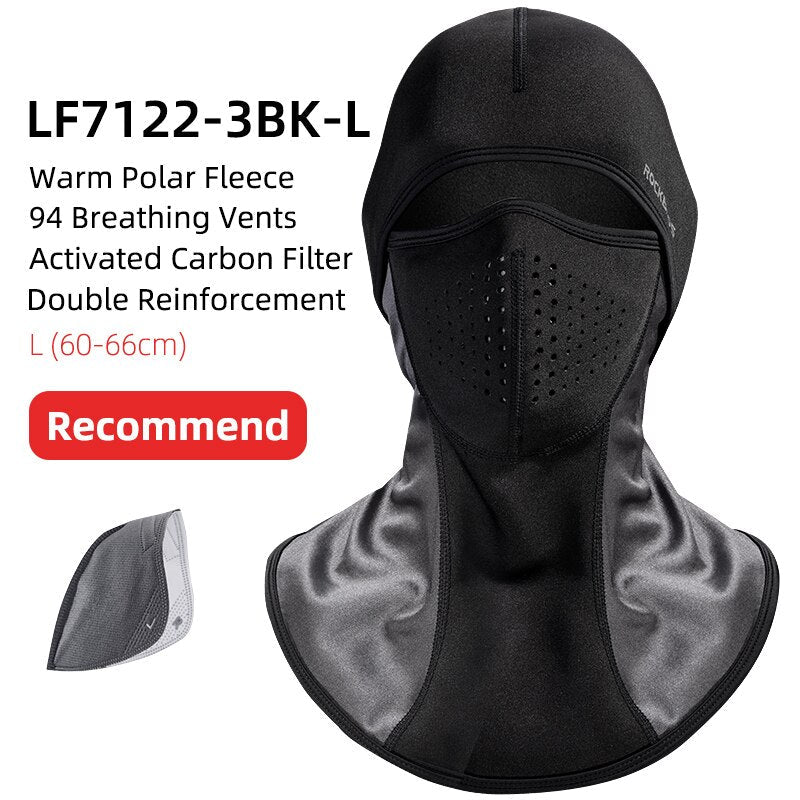 Masque de ski d'hiver ROCKBROS capuche polaire thermique