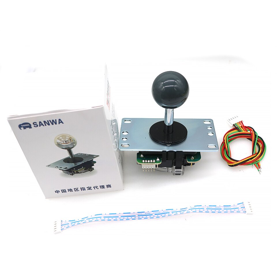 Japan Sanwa Joystick JLF TP 8YT, Rocker with Top Ball, 5pin Wire, Jamma Arcade Machine Game PC PS3 XBOX Kit DIY