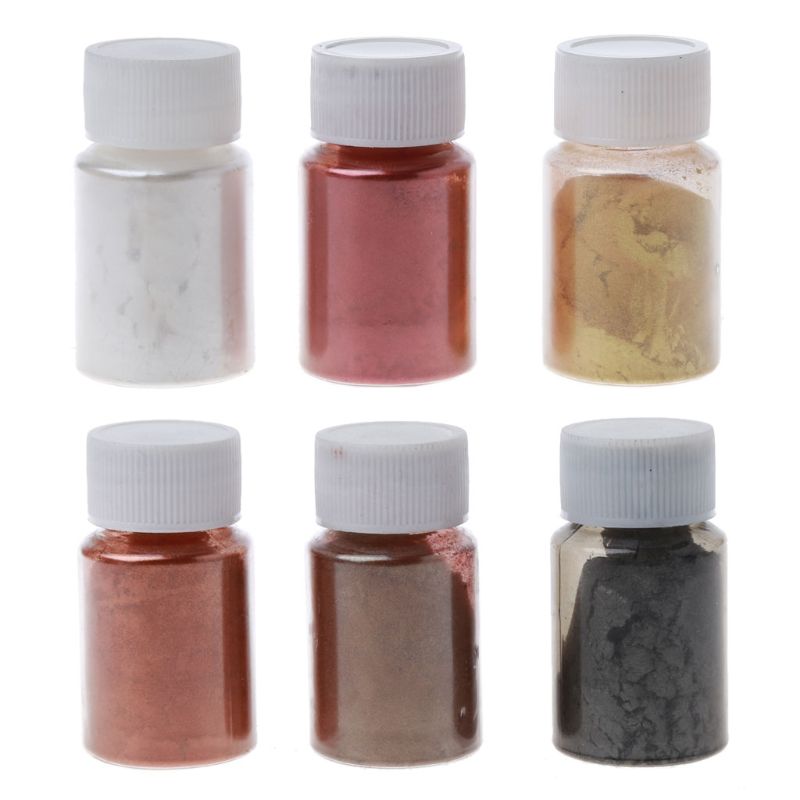 24 pcs bricolage perle mica résine époxy colorant