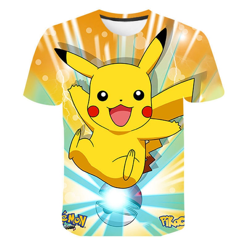 2021 Pokemon Kinder T-Shirt mit Pikachu Druck