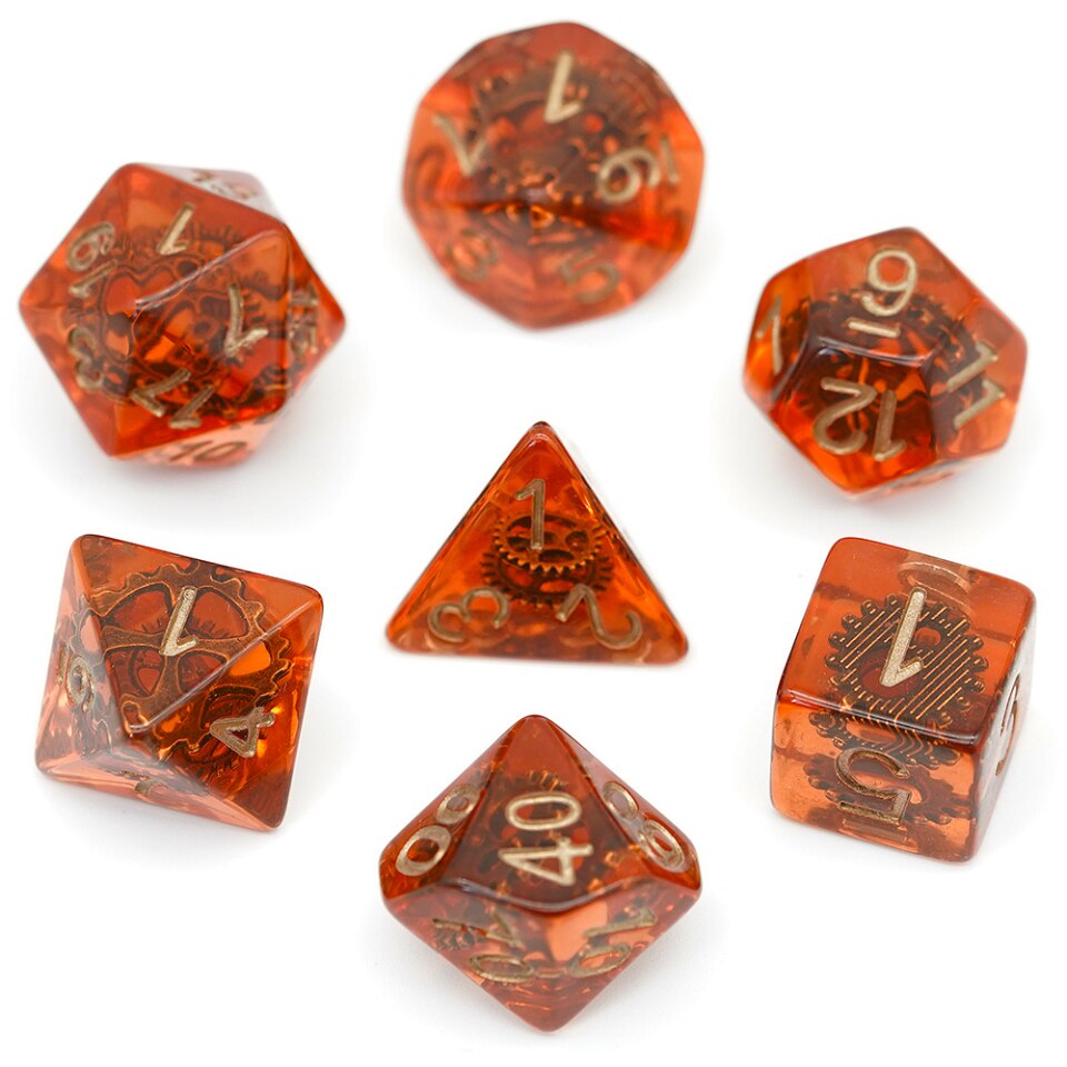 7-teiliges Set DND Würfel D&D Würfel D4 D6 D8 D10 D% D12 D20 für Tischspiele MTG RPG